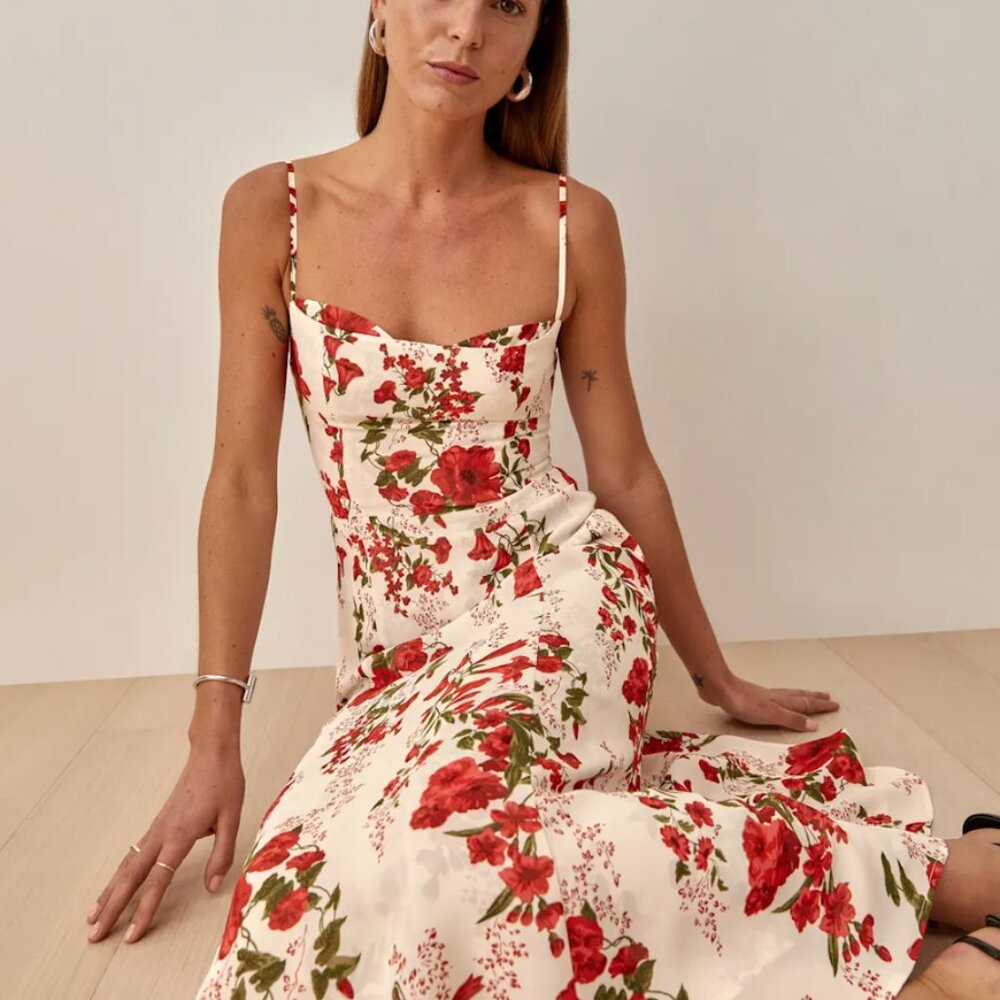 Reformation Holland Midi Dress NWT